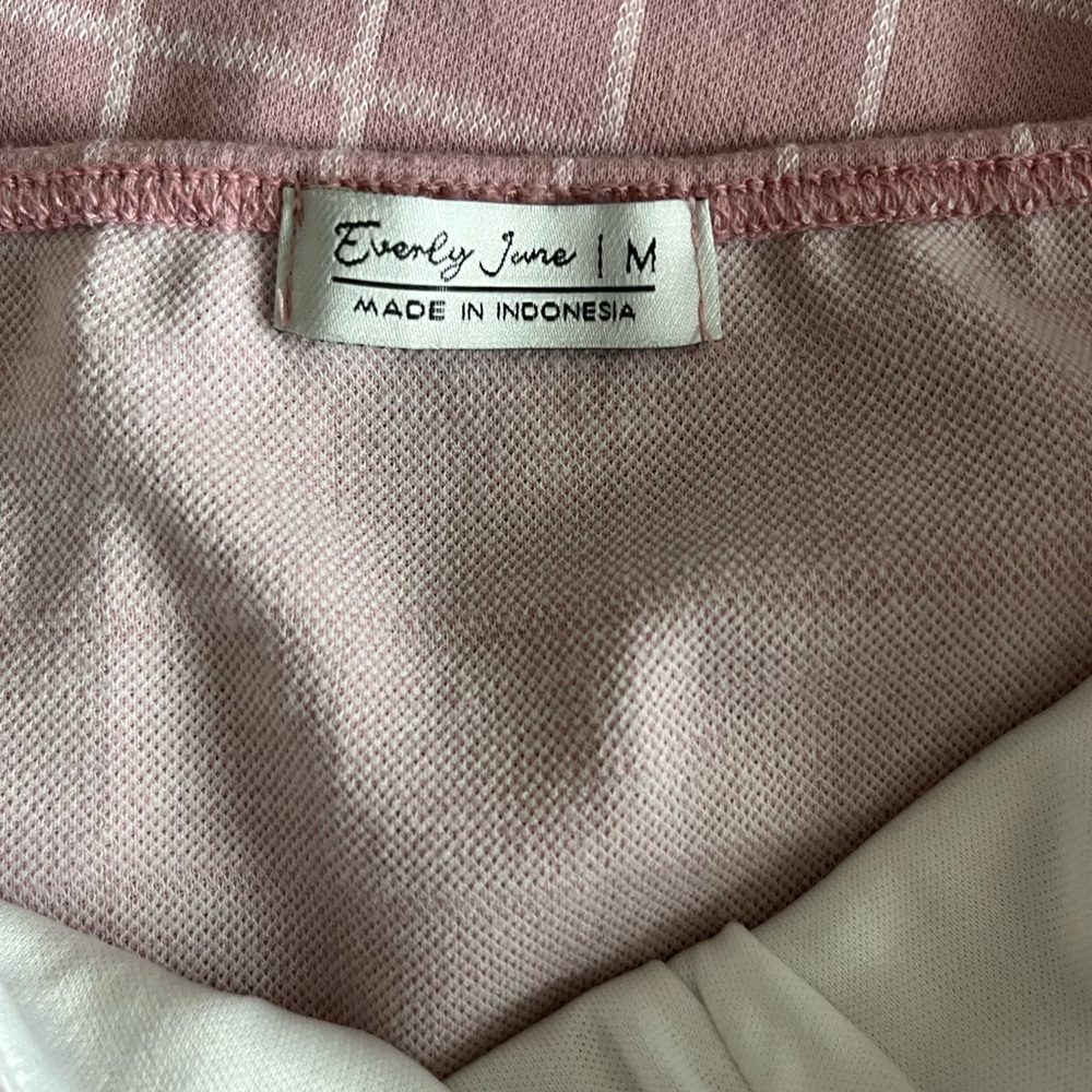 EVERLY JUNE Pink Plaid Mini Knit Tank Dress Checkered Stretch Women’s Medium - Picture 7 of 8